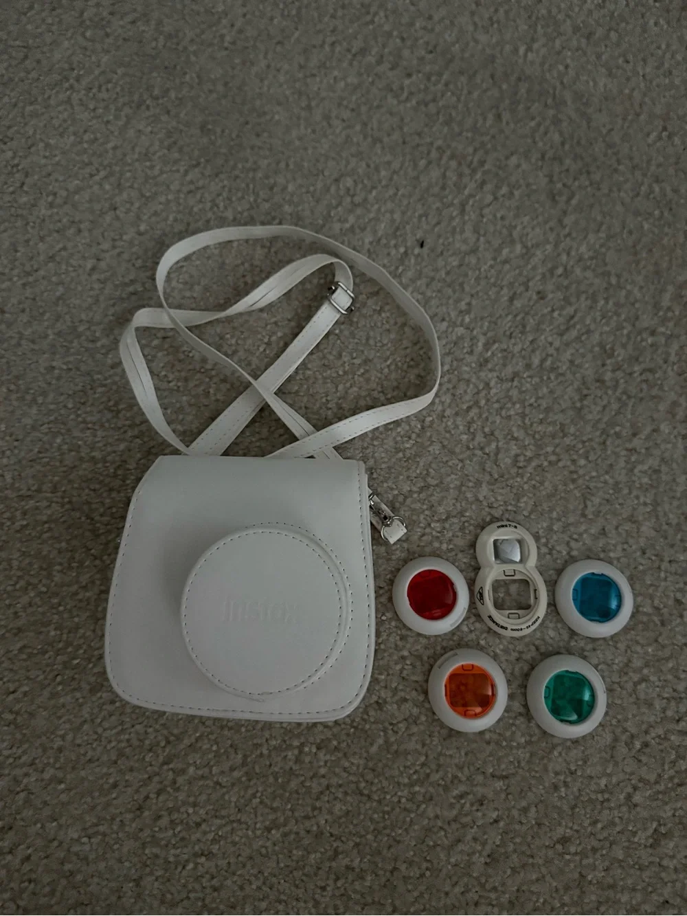 Fujifilm White Instax Mini Carry Case with Color Lens Filters